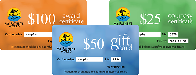 Gift Cards / Courtesy Certificates / Award Certificates